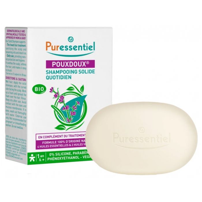 Puressentiel 60g Shampooing Solide Pouxdoux BIO