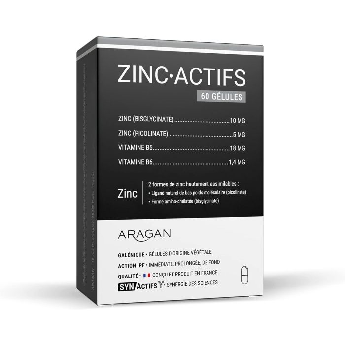 synactifs zinc actifs soutien immunitaire et beaute de la peau 60 gelules
