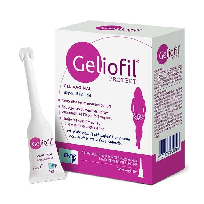 gel vaginal 7 tubes applicateurs protect Geliofil