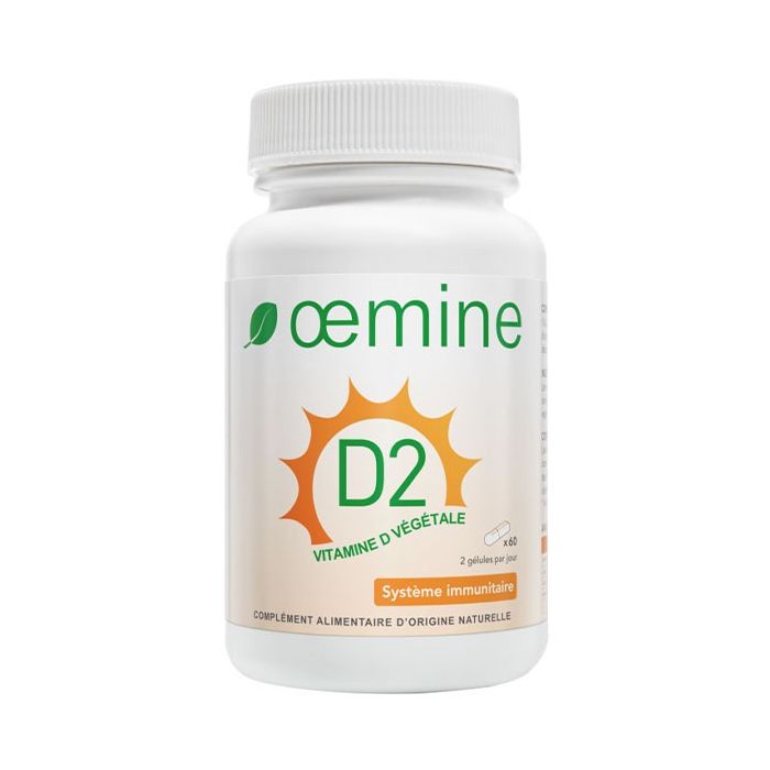 Oemine 60 gélules Vitamine D2 Végétale