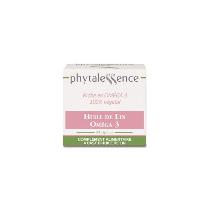 Phytalessence - omega 3, 60 capsules d'huile de lin