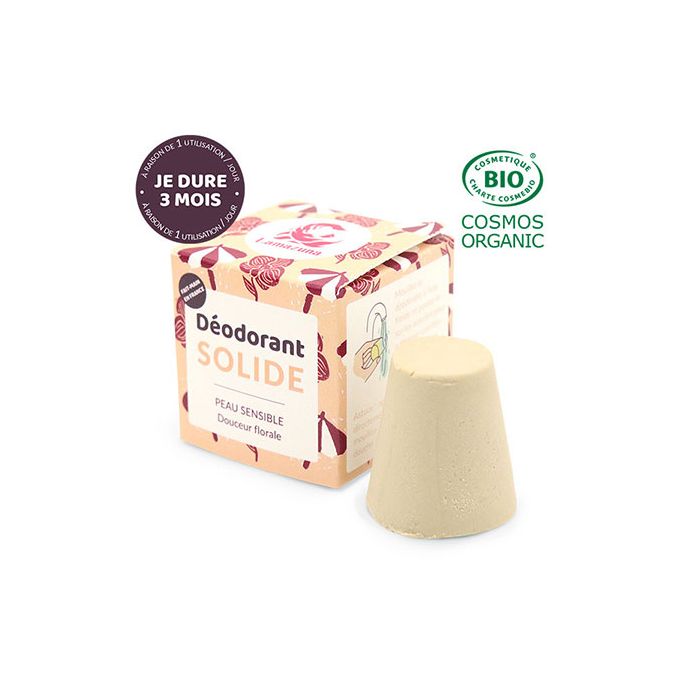 LAMAZUNA Déodorant Solide Peau Sensible - Floral