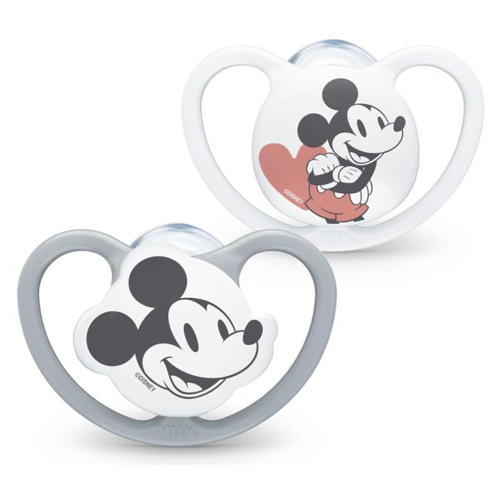 Mickey Nuk Space Sucette Silicone 6-18m X2