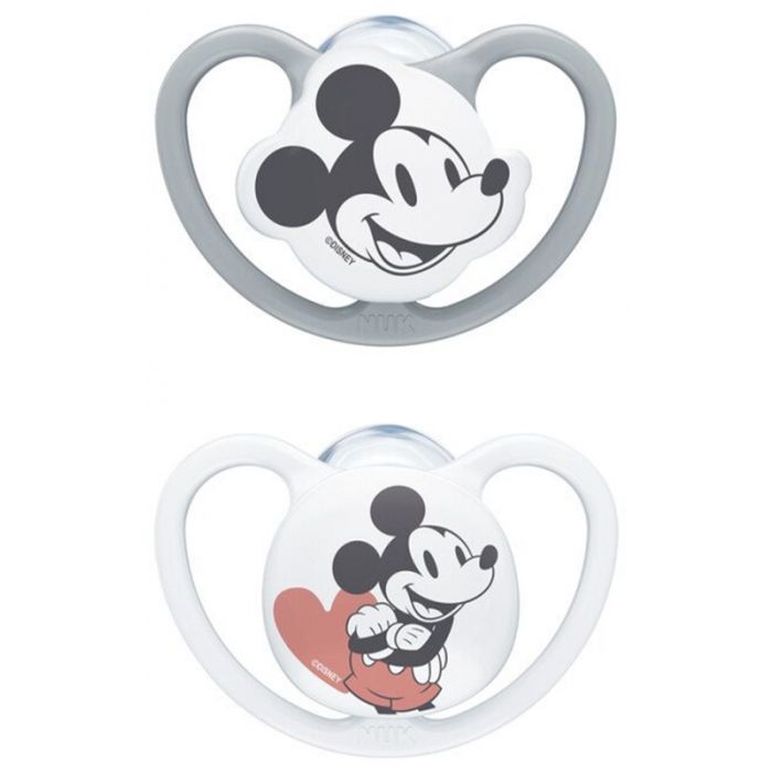Mickey Nuk Space Sucette Silicone 6-18m X2