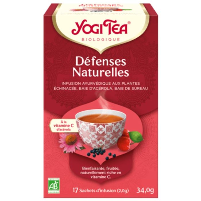 yogi tea defenses organiques infusion sachets x17 soutient organisme