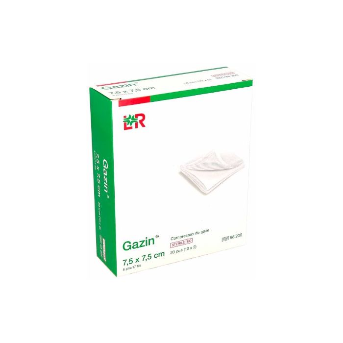 compresses de gaze sterile lohmann rauscher 7.5x7.5cm 2x10 sachets