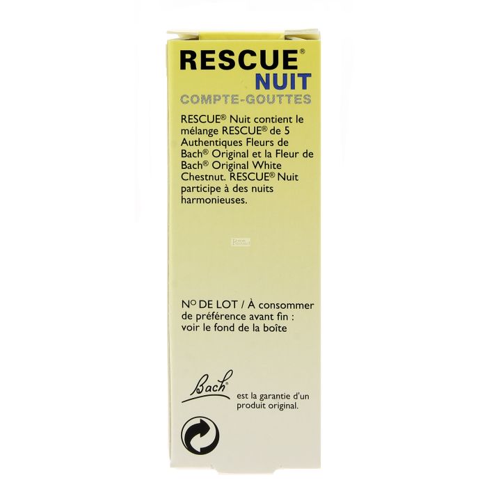 Fleurs de Bach Gouttes 10ml Rescue Nuit