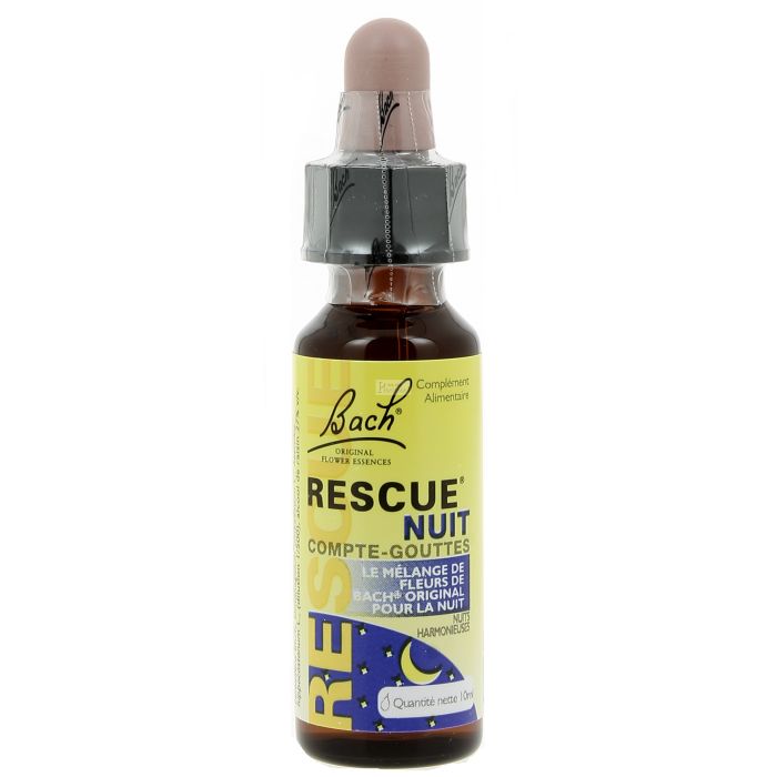 Fleurs de Bach Gouttes 10ml Rescue Nuit