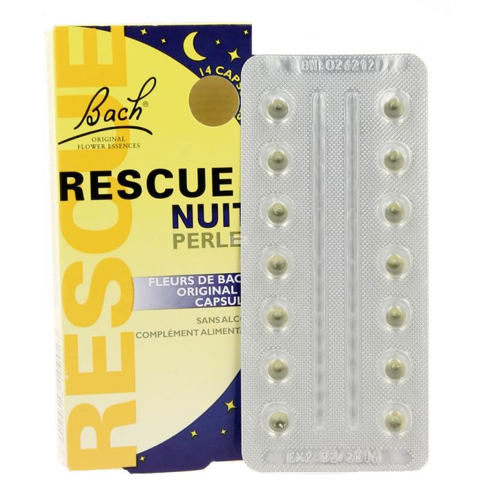 Perles Rescue Nuit Fleurs de Bach 14 Capsules