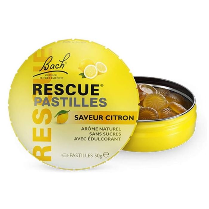 Pastilles Rescue Citron Boite Fleurs De Bach 50g Saveur