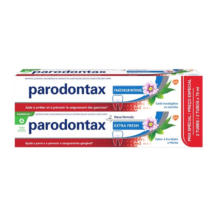 dentifrice parodontax fraicheur intense sensibilite dentaire 2x75 ml