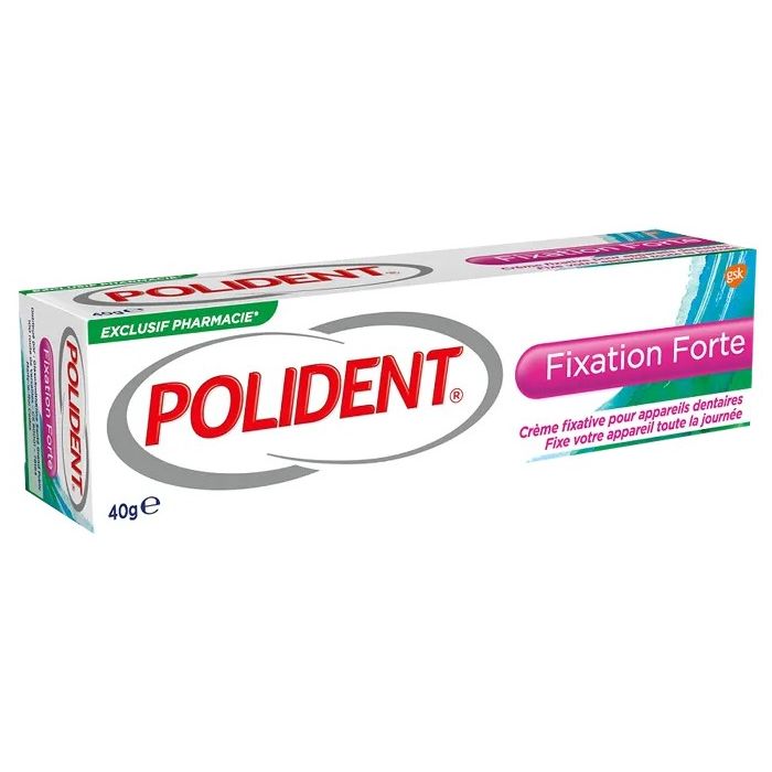 POLIDENT Fixation Forte Crème Fixative pour Appareils Dentaires 40g