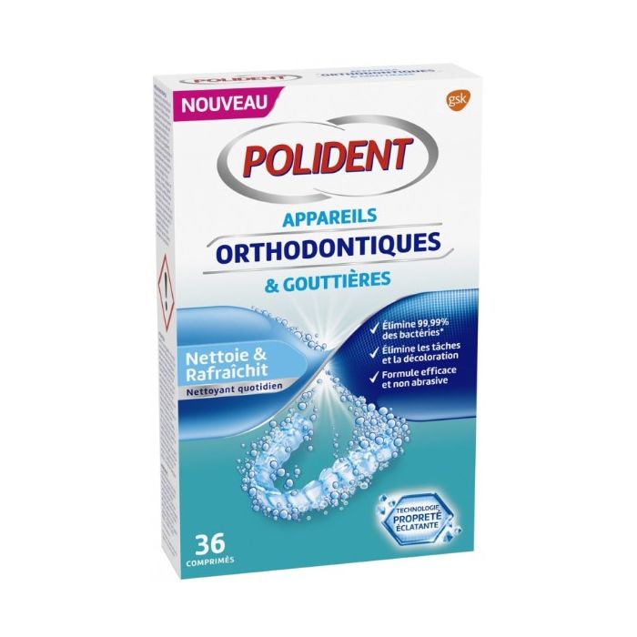 comprimes appareils orthodontiques gouttieres polident corega x36
