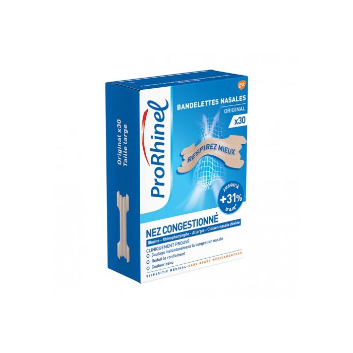 PRORHINEL Bandelettes Nasales Original x30 Bandelettes