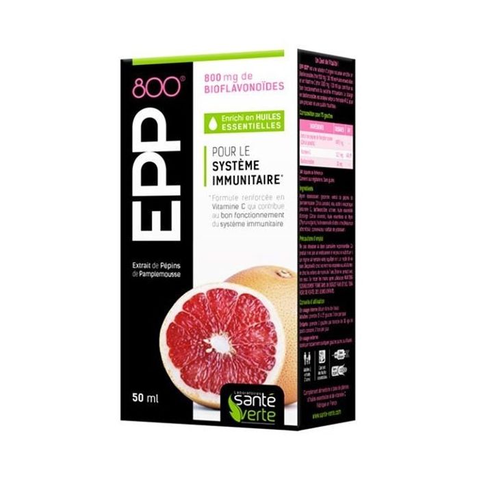 EPP 800+ EXTRAIT DE PEPINS DE PAMPLEMOUSSE SANTE VERTE 50ML