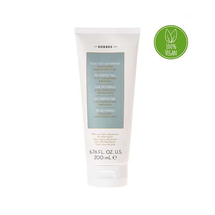 KORRES Thé Olympus, Emulsion Nettoyante 3 en 1, Visage & Yeux 200ml