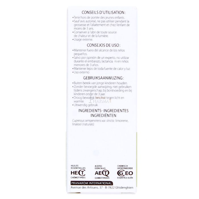 Huile essentielle cypres toujours vert pranarom 10ml