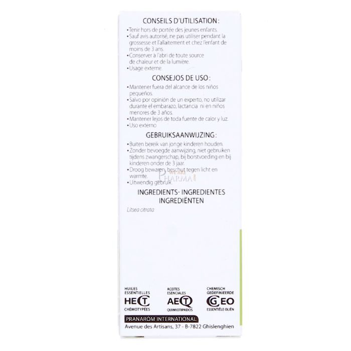 Huile essentielle litsee citronnee pranarom 10ml