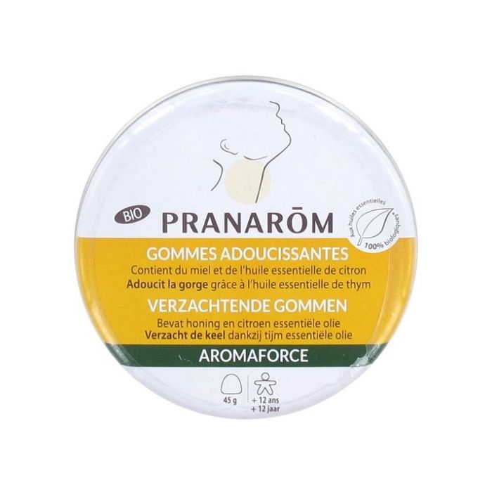 gommes aromaforce bio miel citron 45g pranarom