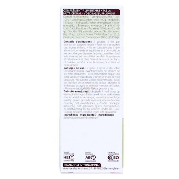Huile essentielle genevrier commun pranarom 5ml