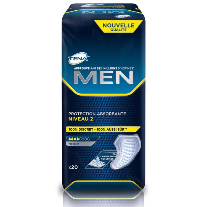 TENA Men Niveau 2 Protections pour hommes x20 serviettes
