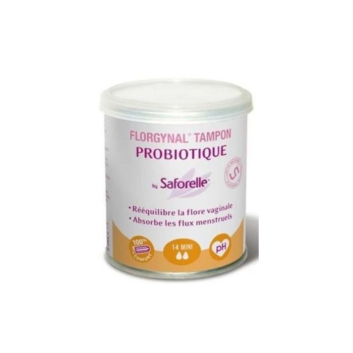 FLORGYNAL PROBIOTIQUE TAMPON COMPACT MINI SAFORELLE x 14