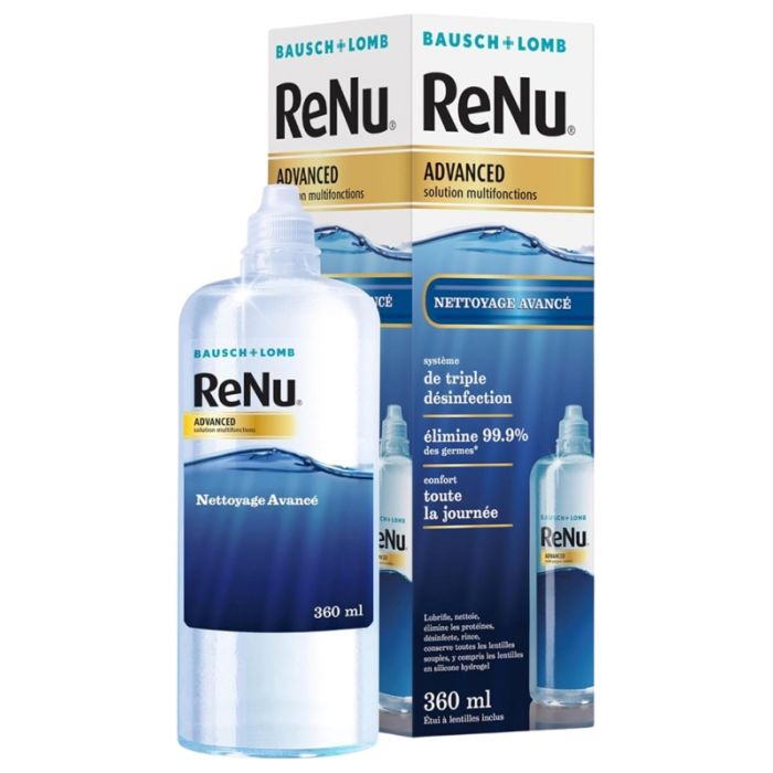 Lentille Triple Désinfection Renu Advanced Solution 360ml