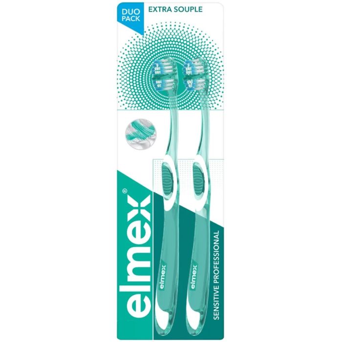 elmex sensibilite extra souple professionnelle brosse a dents x2