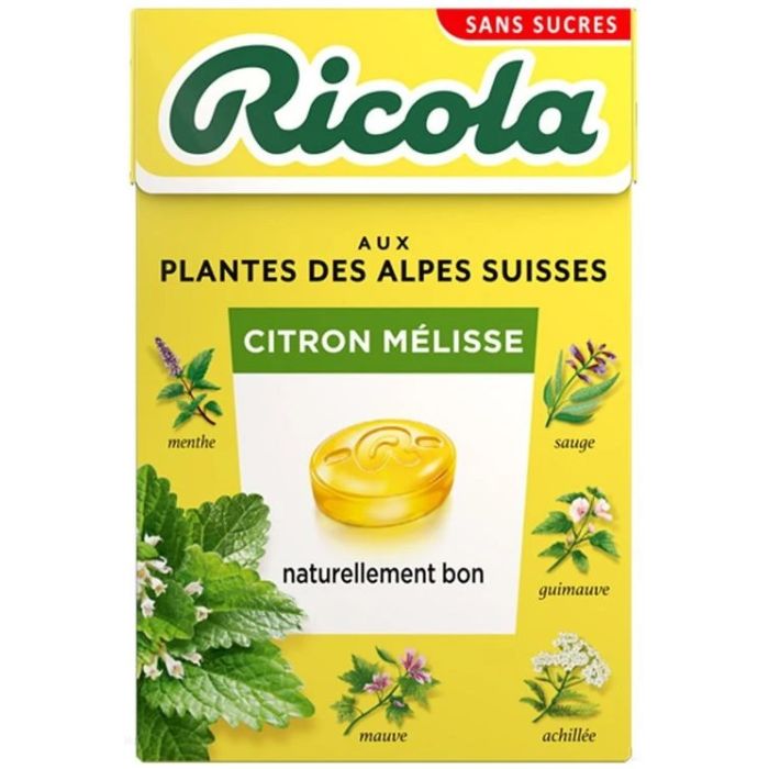 Ricola Bonbons Sans Sucres Citron Mélisse 50g