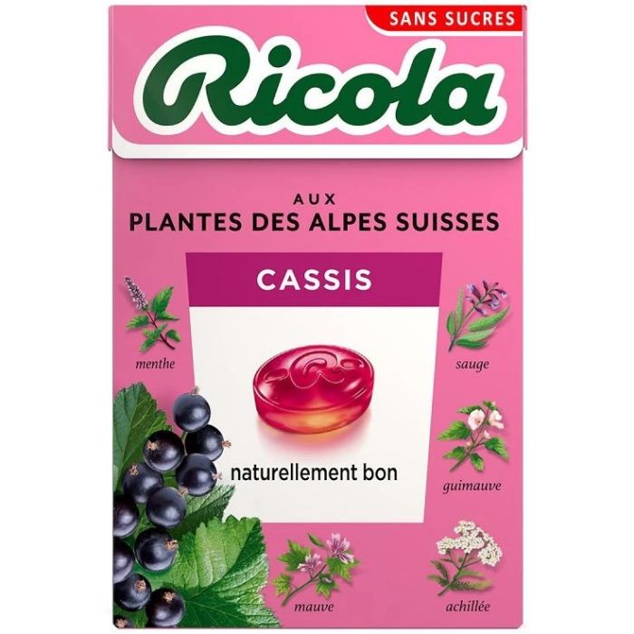 Ricola Bonbons Sans Sucres Cassis 50g