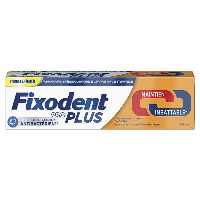 fixodent pro plus 40g adhesif dentaire avance