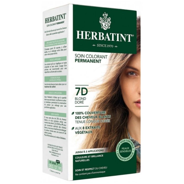 HERBATINT Soin Colorant Permanent Blond Doré 7D