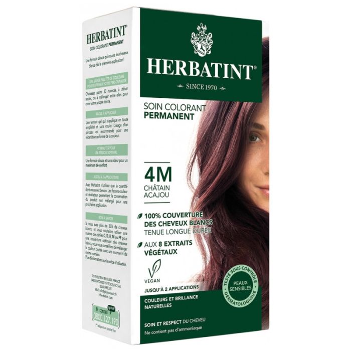 HERBATINT Soin Colorant Permanent Châtain Acajou 4M