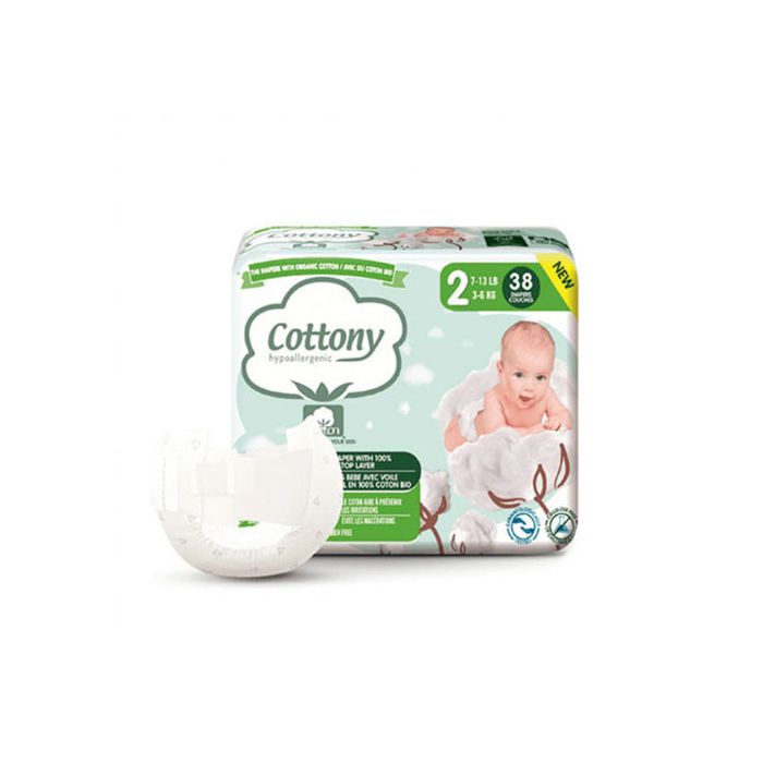 COTTONY Couche T2 (3-6kg) BIO x38
