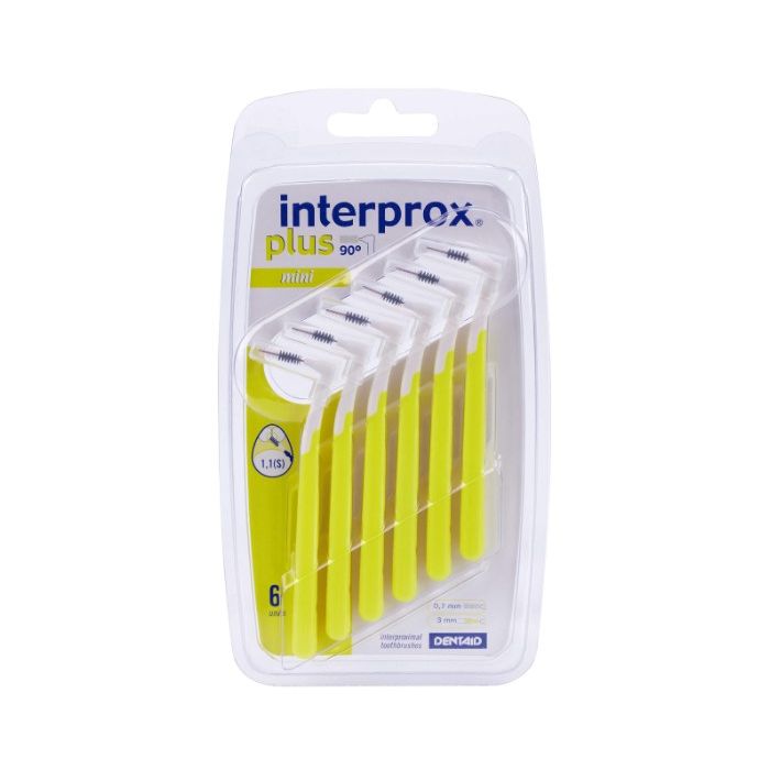 INTERPROX PLUS MINI BROSSETTES INTERDENTAIRES 1,1MM JAUNE