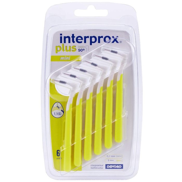 Brossettes Mini Interprox Plus 1.1mm jaune 6 pièces