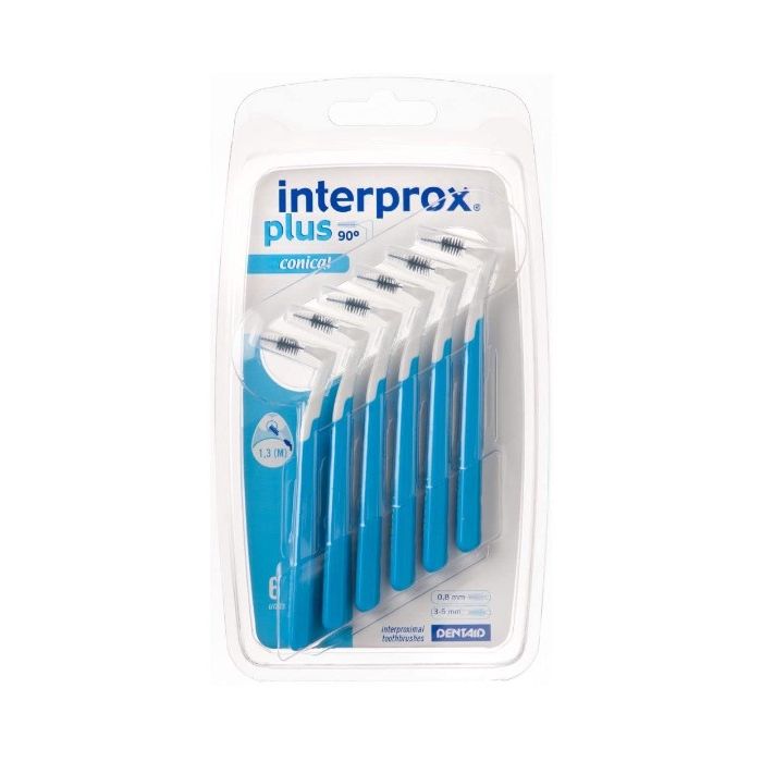 INTERPROX PLUS CONICAL BROSSETTES INTERDENTAIRES 1,3MM BLEU