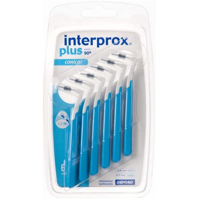 Brossettes Interprox Plus 1.3mm bleu Conical 6 pièces
