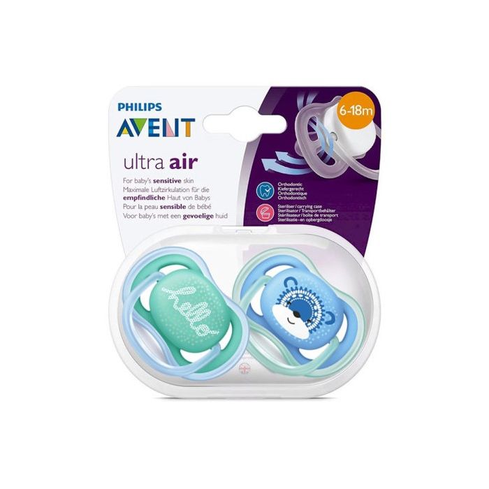 Avent Ultra Air Sucette Hello Princesse 6-18 mois x2