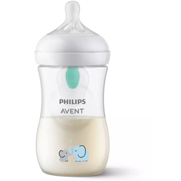 Avent Biberon 260ml Elephant Anti Colique Valve 1+mois Natural Response