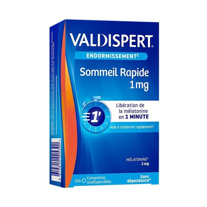 VALDISPERT Mélatonine 1mg Horaire Décalés x50 comprimés Orodispersibles