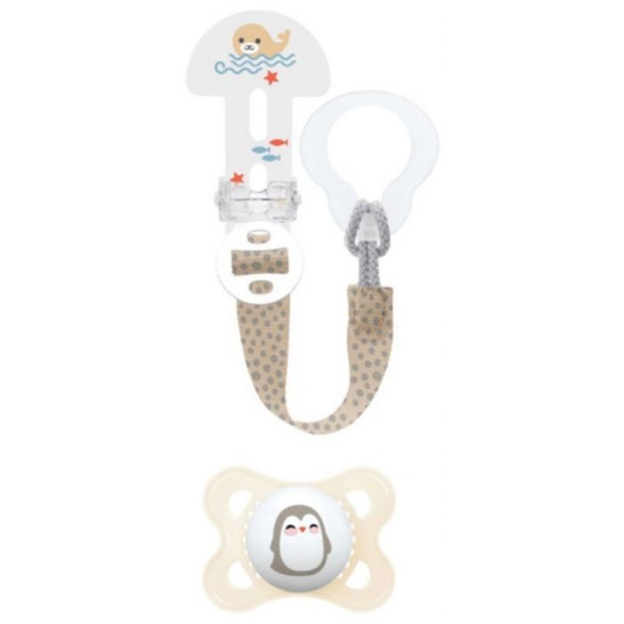 MAM Sucette Silicone & Attache-Sucette 0-6 mois