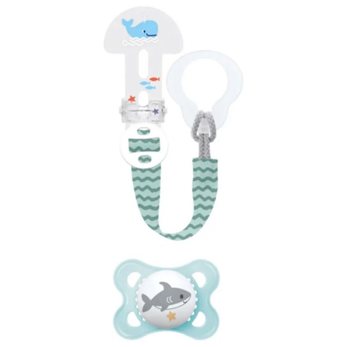 Silicone Mam Sucette & Attache-sucette 0-6 Mois