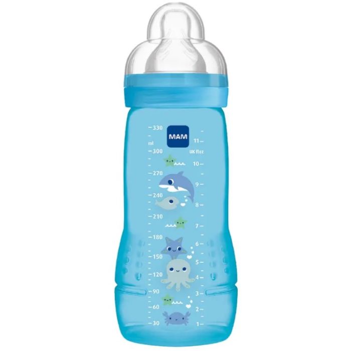 MAM Biberon Easy Active Bleu + 6 Mois - 330 ml