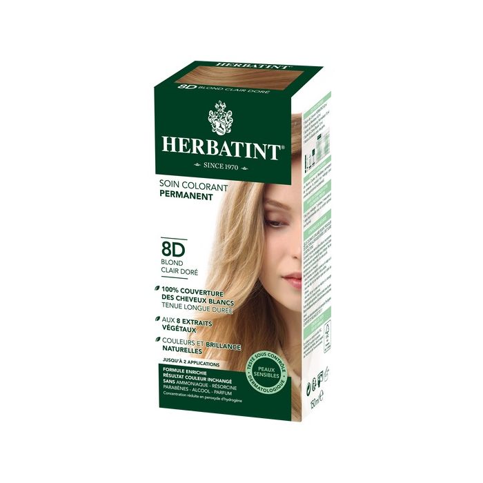 HERBATINT SOIN COLORANT PERMANENT BLOND CLAIR DORE 8D
